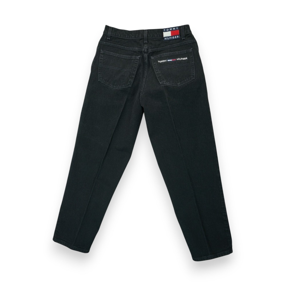 Vintage 90s Black‎ Tommy Hilfiger Baggy Freedom Denim Jeans 34x30